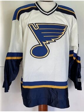 Vintage 1980’s CCM St Louis Blues Stitched # 12 Hockey Jersey Size Large